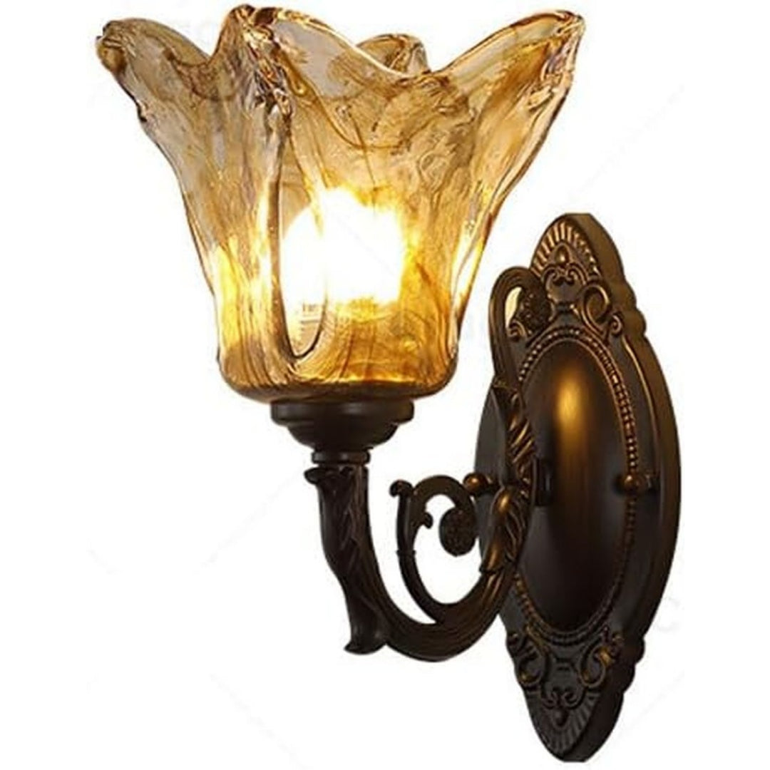 Illuminazione per interni con vetro stile vintage nero