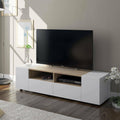 Console porta TV con vano contenitore con ripiani bianco