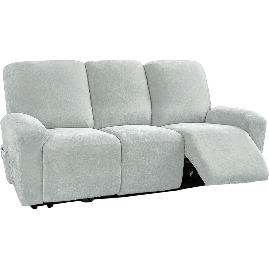 Divano confortevole Posti Copridivano Poltrona Reclinabile, Sofa grigio chiaro