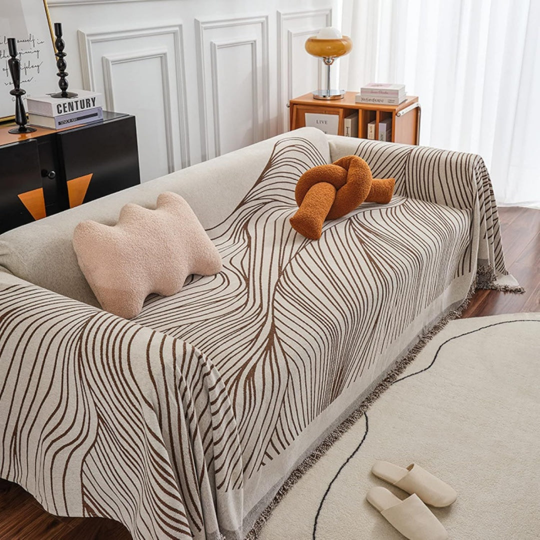 Divano confortevole Copri Divano Coperta Plaid Posti nero