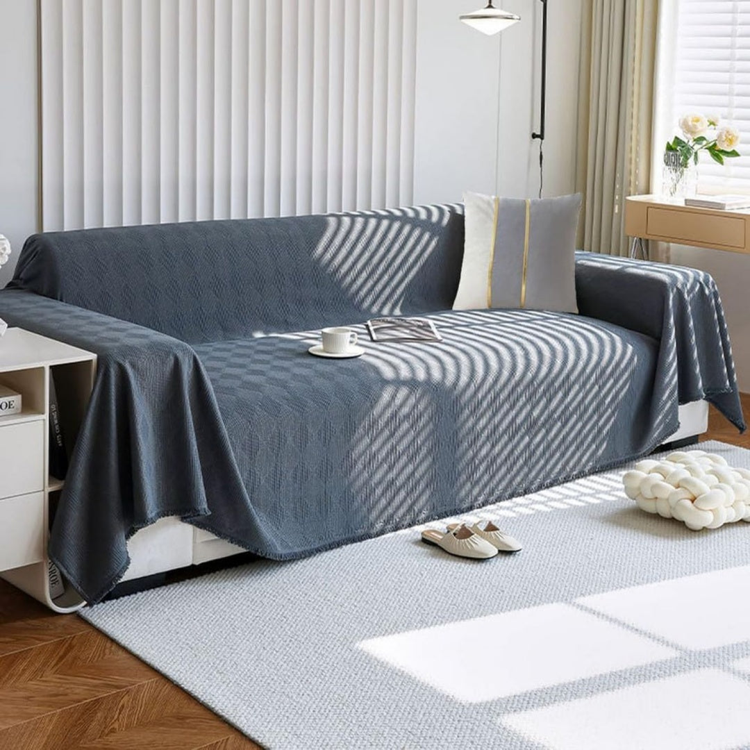 Divano confortevole Telo Salva Divano federe Chenille nero