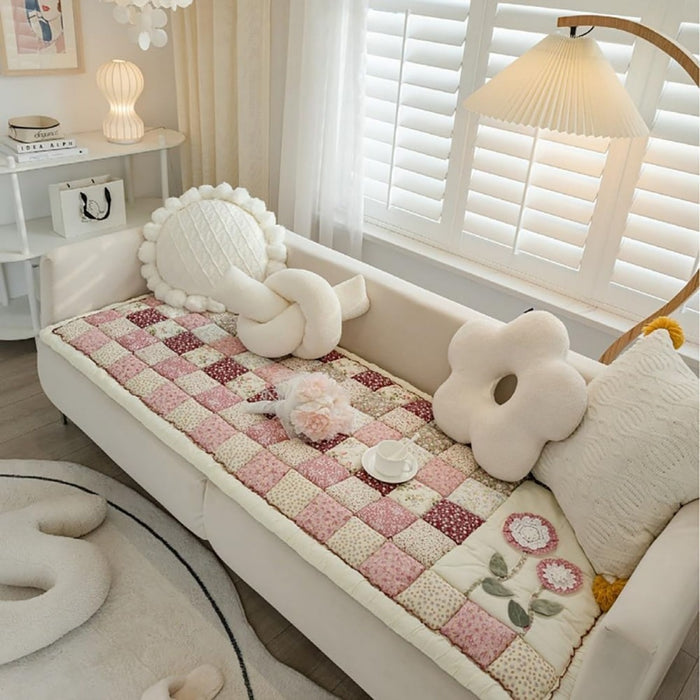 Divano confortevole Copridivano Protettivo Cotone Garden Chic, nero