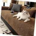 Seduta imbottita Copridivano Cani Divano Slipcover Lavabile marrone
