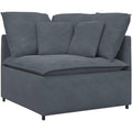 Divano confortevole modulare struttura in metallo grigio scuro
