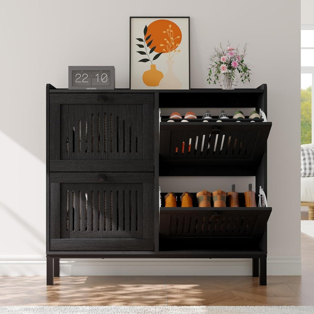 Arredo per soggiorno regolabile pieghevole nero