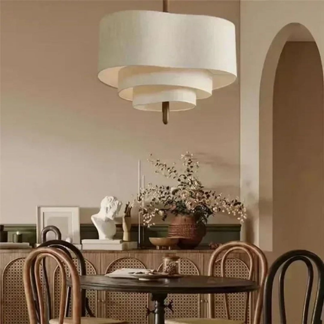 Arredo per soggiorno rivestimento in tessuto bianco